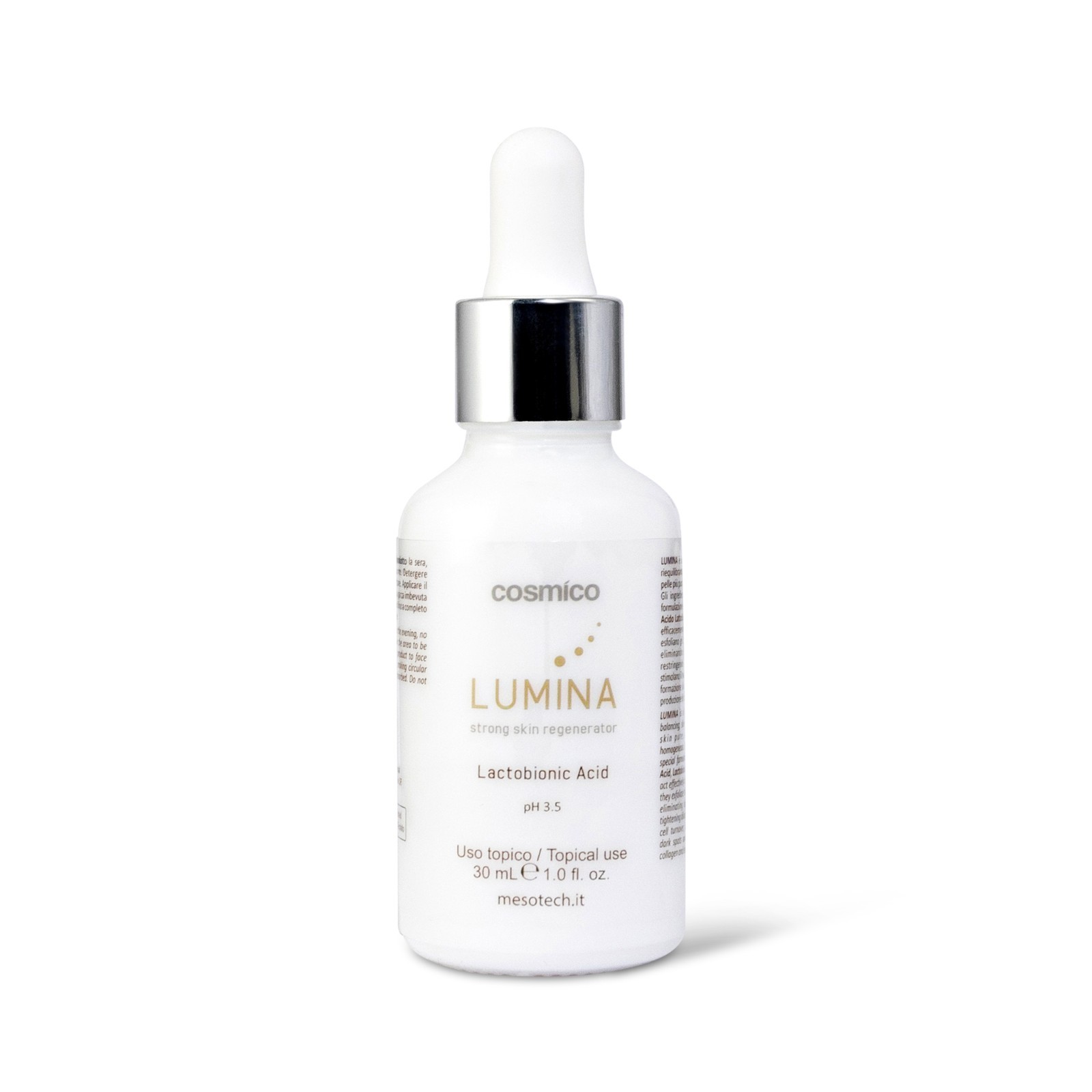 Cosmico Lumina AHA Exfoliating Serum Glycolic Lactic Acid Face Glow Resurfacing