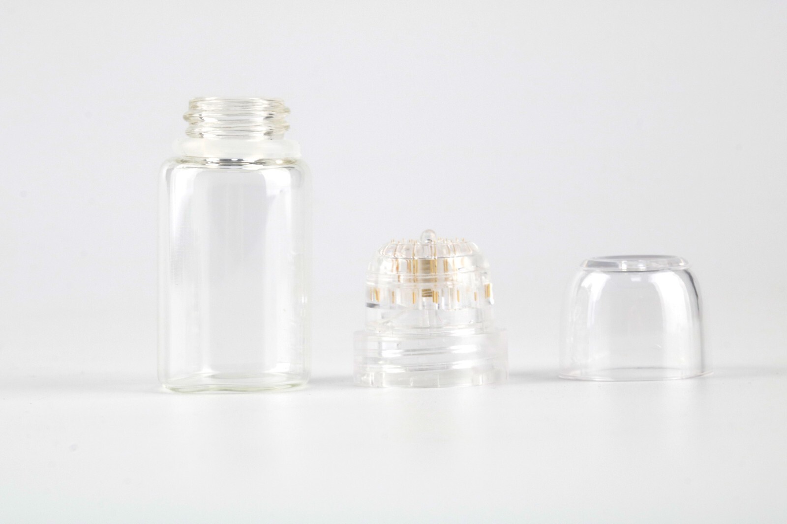 Two Extra Heads! 20Pin / 64Pin Titanium Roller Bottle For Face Skin Salon Use