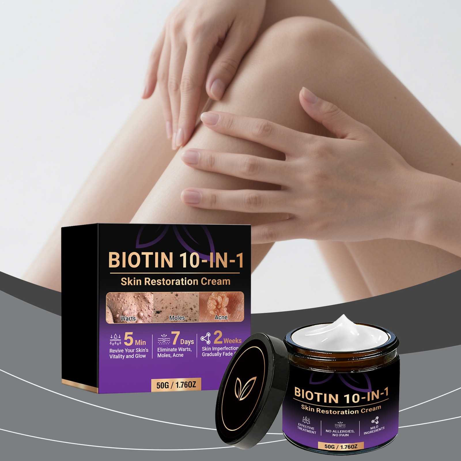 Evolvion Biotin 10-in-1 Skin Restoration Moisturizing Cream, 2026 New Skin Treat