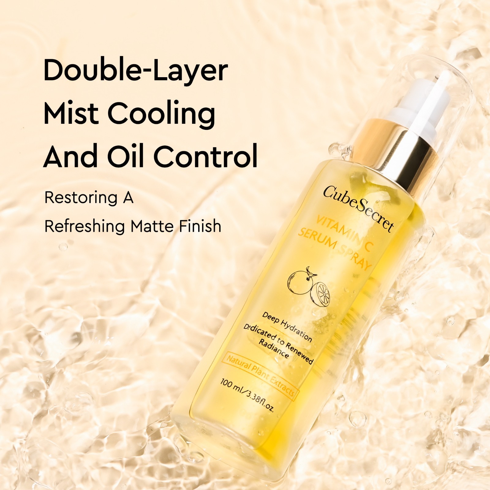 Vitamin C Serum Spray Facial Mist Lightweight Face Skincare Spray 3.38 oz