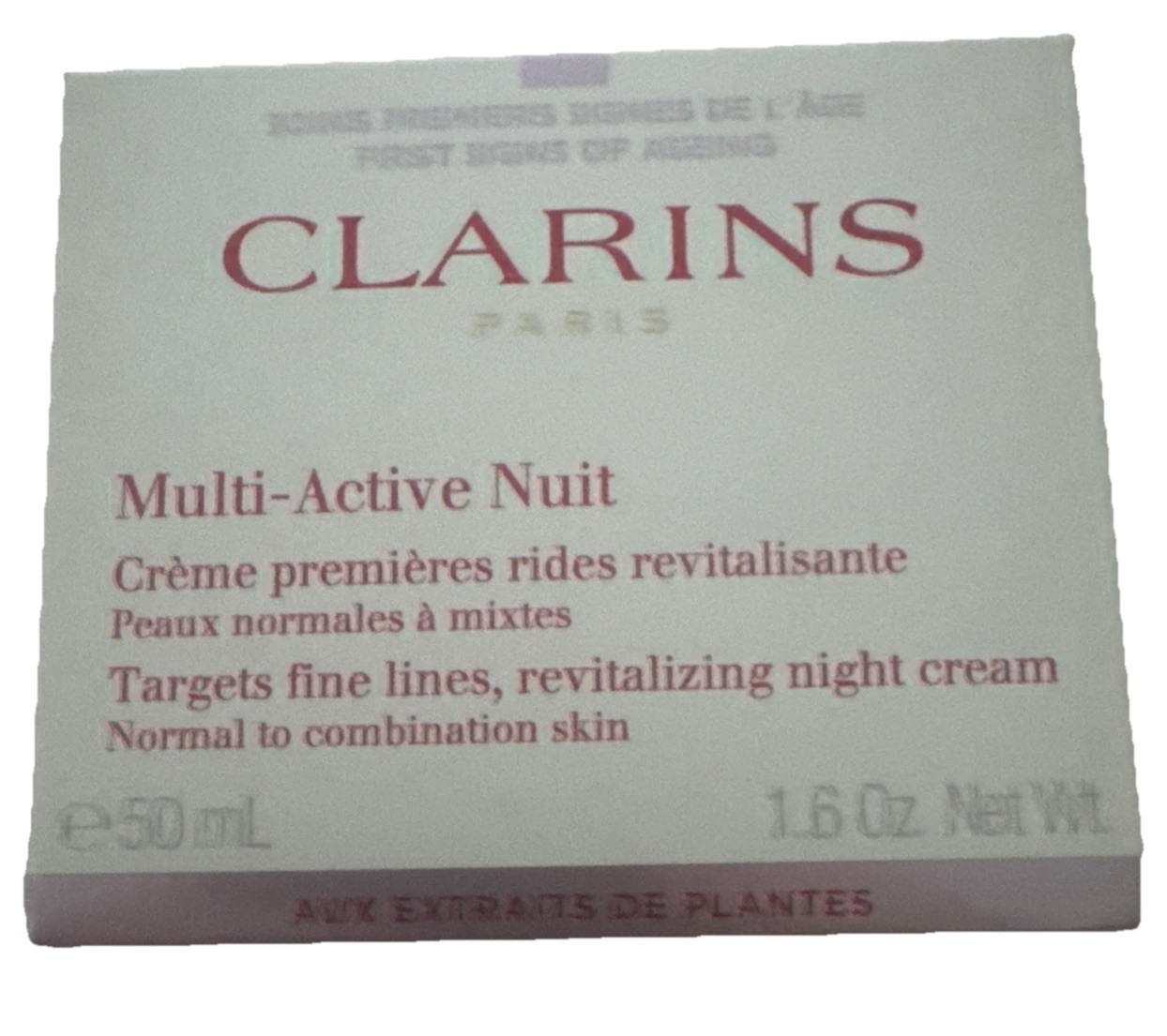 CLARINS MULTI-ACTIVE Revitalize Night Cream Normal /Combination SKIN 1.6 0z 322