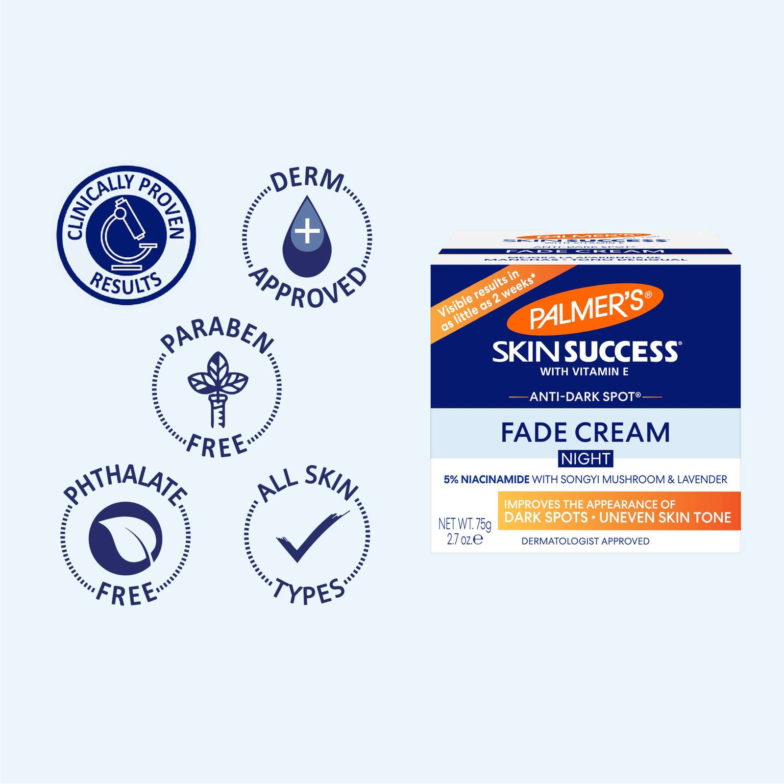 Palmer’s Skin Success Anti-Dark Spot Nighttime Fade Cream with Retinol & Niacina