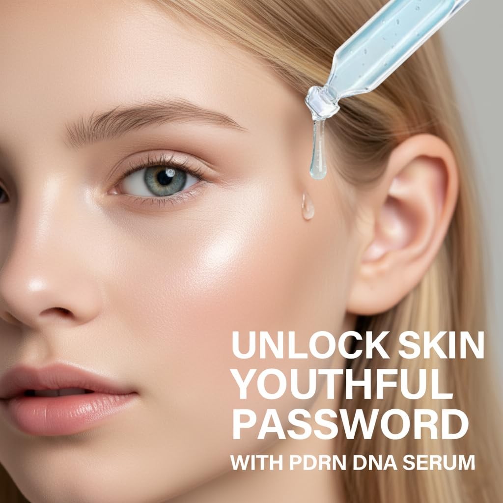 PDRN Salmon DNA Serum, Anti-Aging & Hydration, Collagen, Glutathione, 30 Vials