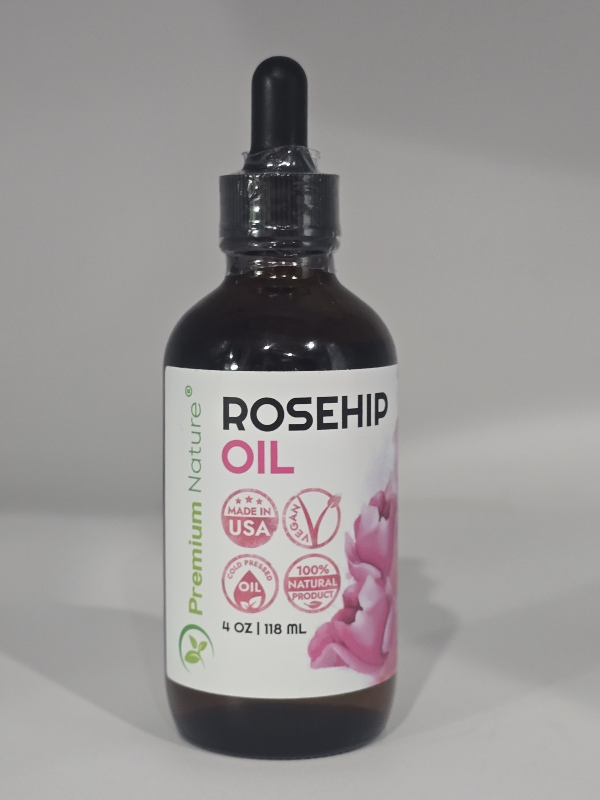Premium Nature 100% ROSEHIP OIL 4 OZ / 118 ml Dropper Hair Skin Nails Moisturize