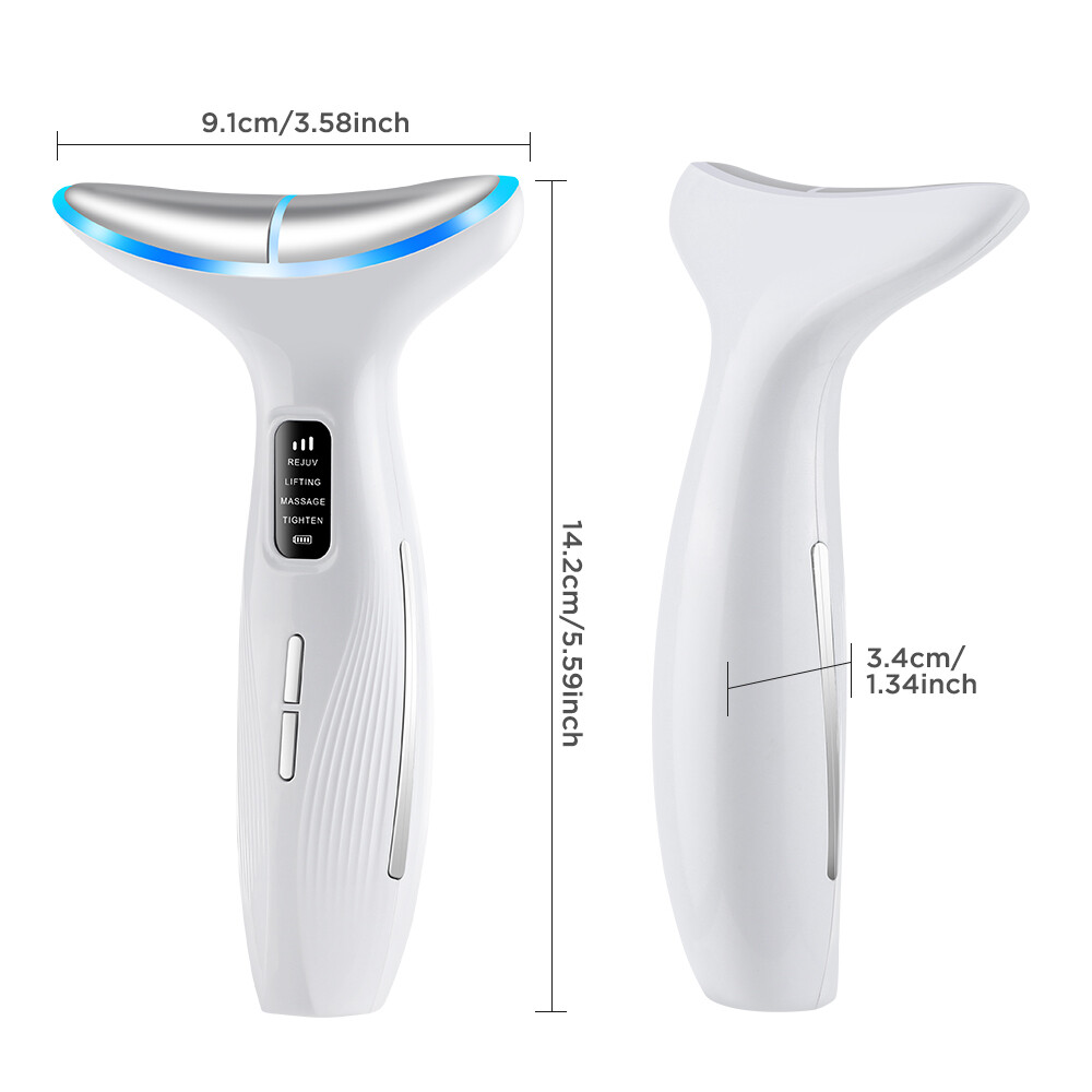 Neck Face Lifting Massager Skin Tighten Device LED and Anti Wrinkle Double Chin