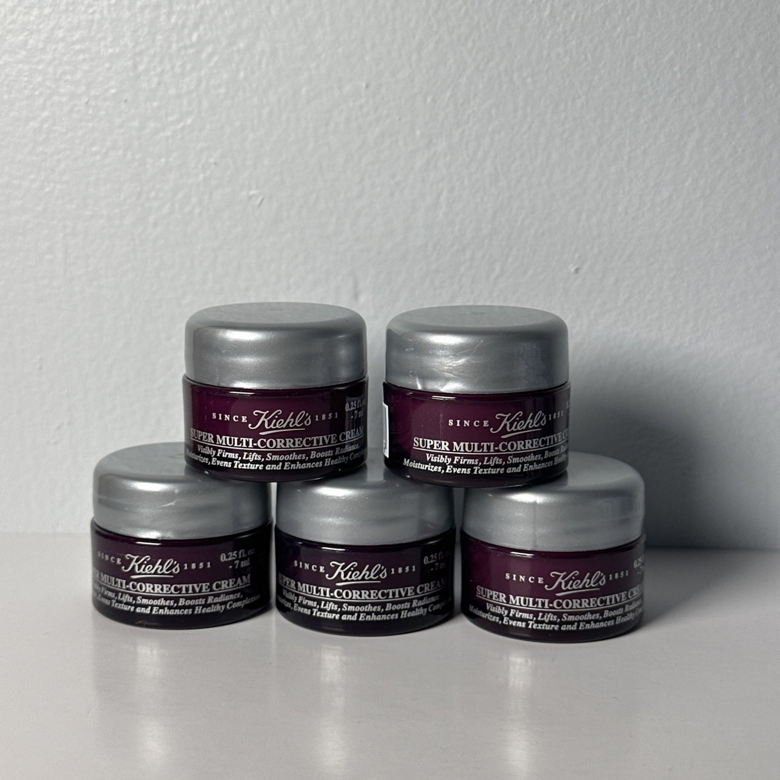 5, NEW Kiehl’s Super Multi-Corrective Cream .25oz each, Total 1.25oz