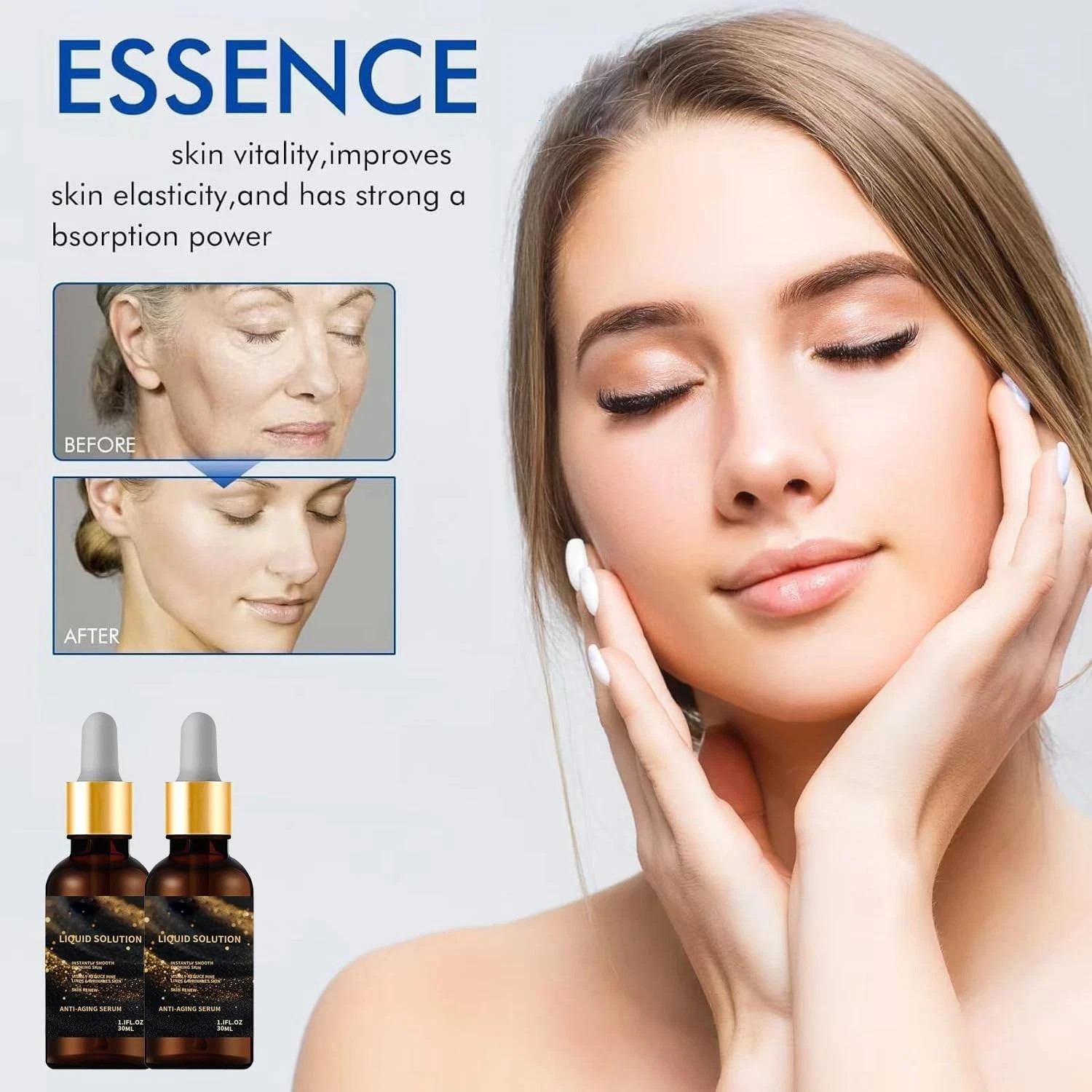 2Pc Olavita Liquid Solution anti Aging Serum, Olivita Serum Liquid Solution. New
