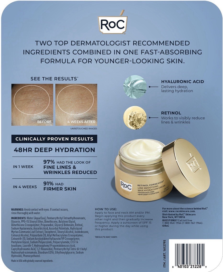 RoC Retinol Correxion Max Hydration Cream, 1.7 oz & 3.4 oz Item 1612795