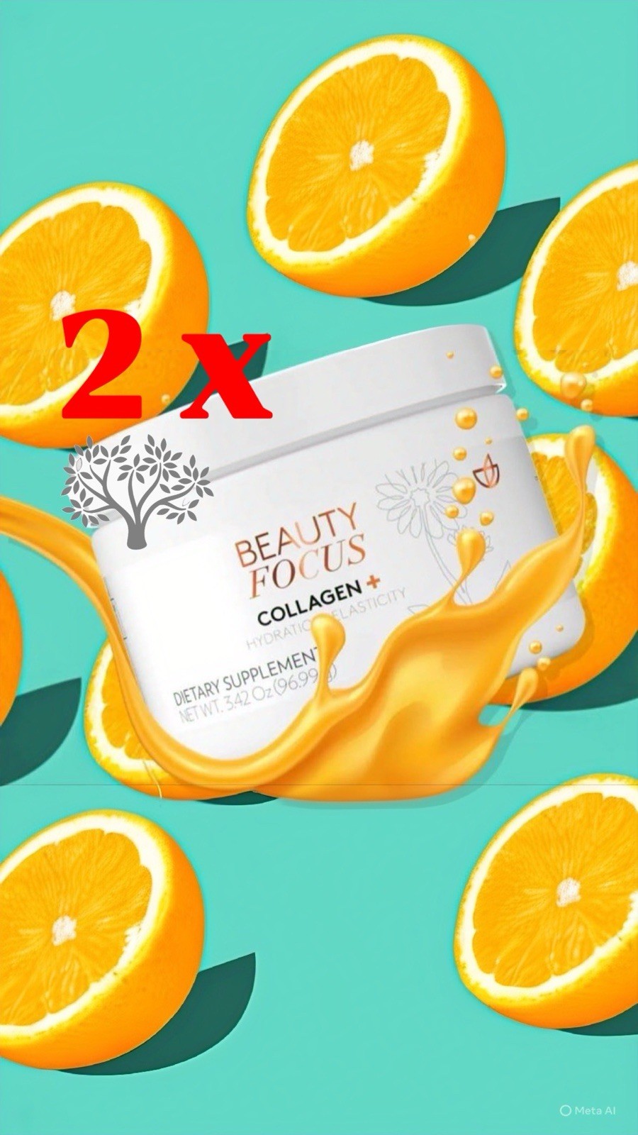 2x Nu Skin Beauty Focus Collagen Plus Citrus | Nuskin Collagen 30days 02/2027
