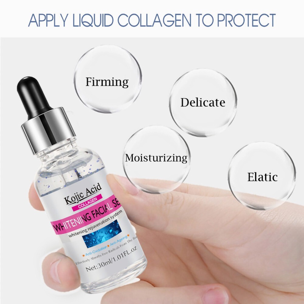 Kojic Acid Collagen Freckles Essence Whitening Moisturizing Facial Serum