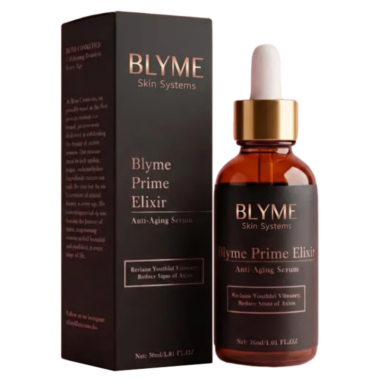 Prime BLYME Elixir Anti-Aging Serum 30ml, Anti Wrinkle Smoothing Skincare Liquid