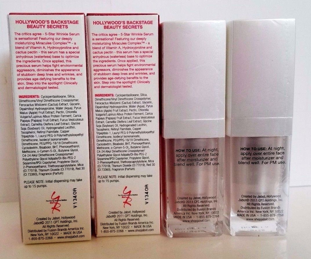 2 pcs Jabot OVERNIGHT SENSATION 5 star wrinkle Serum 0.5 oz each SEALED