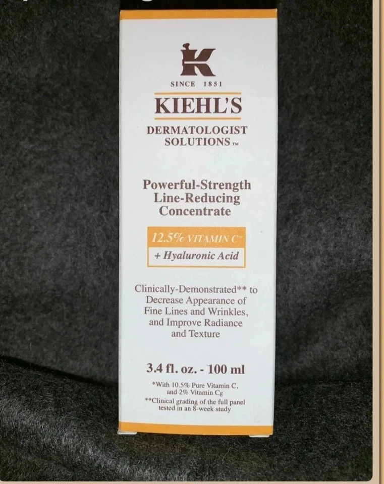 Kiehl’s POWERFUL-STRENGTH Line Reducing Concentrate. 3.4 oz/100 ml Vitamin C new