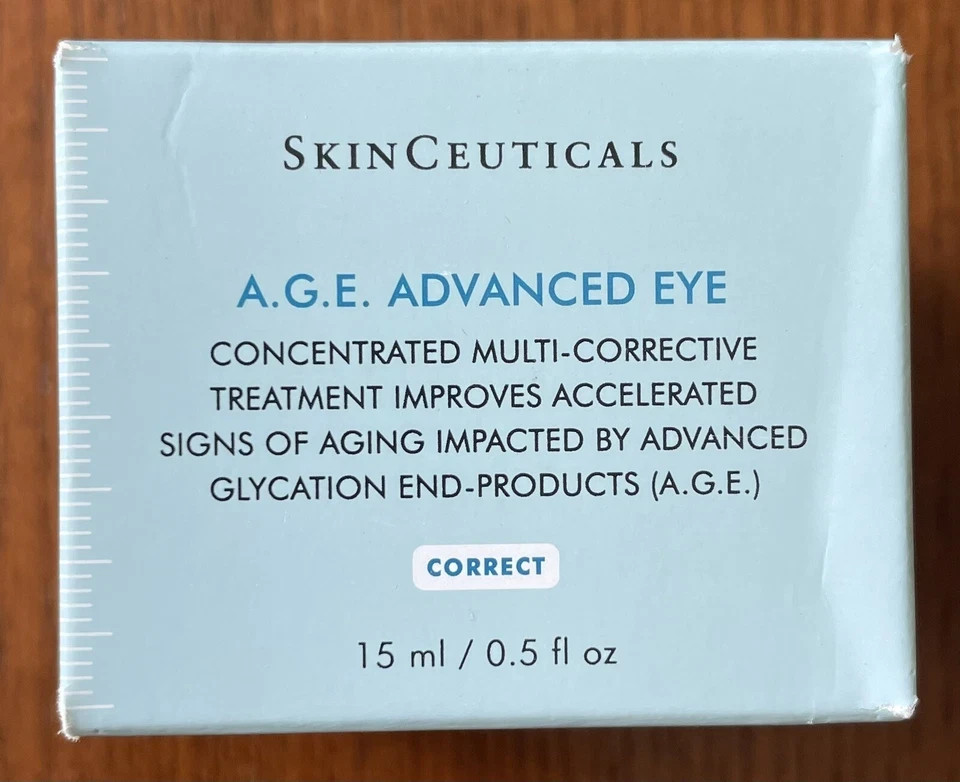 SKINCEUTICALS A.G.E AGE ADVANCED EYE CREAM *NEW* FULL SIZE .5 OUNCES SEALED BOX