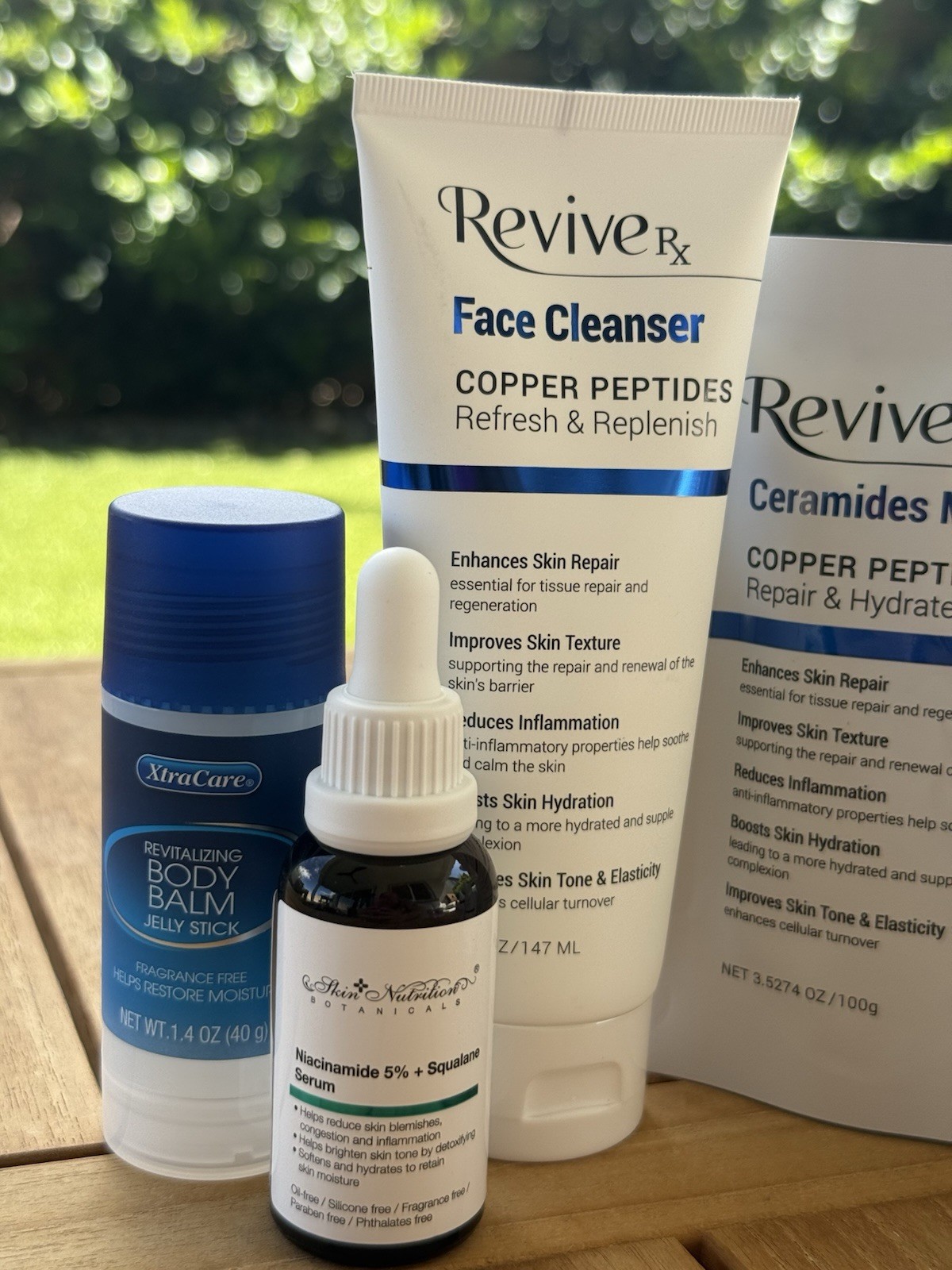 ReviveRx Copper Peptides Skincare Bundle Niacinamide Serum Ceramide Mask