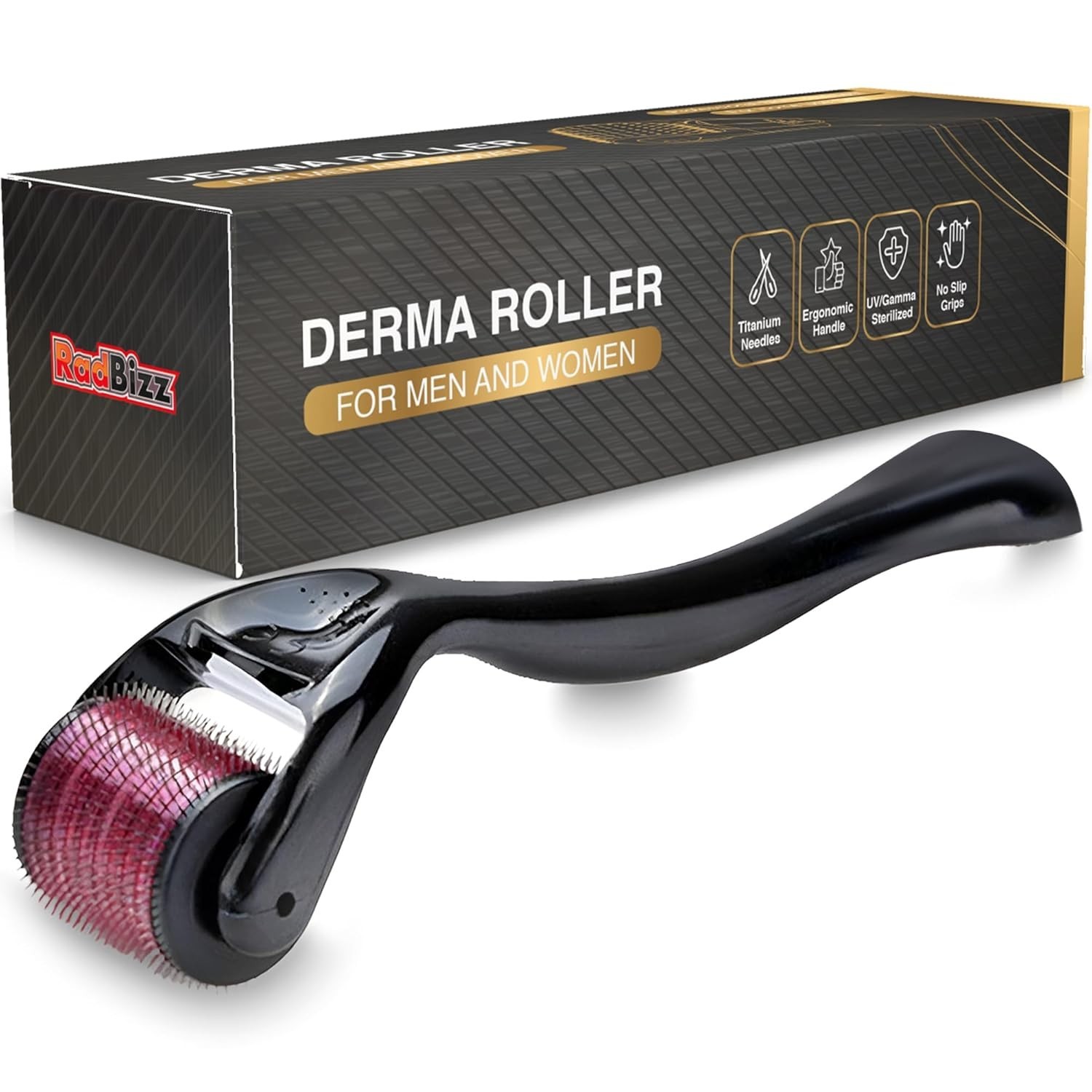 0.25mm Titanium Derma Roller with Storage Case – Elevate Hair Growth Efforts