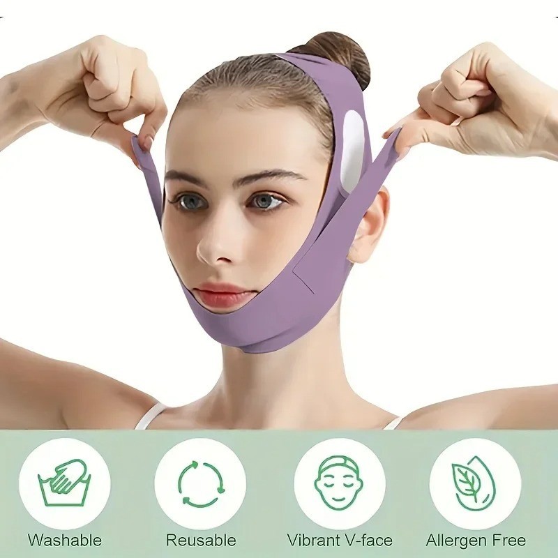 Overnight Face Lift Band Graphene Fiber Double Chin Reducer Jawline Shaper Reusa