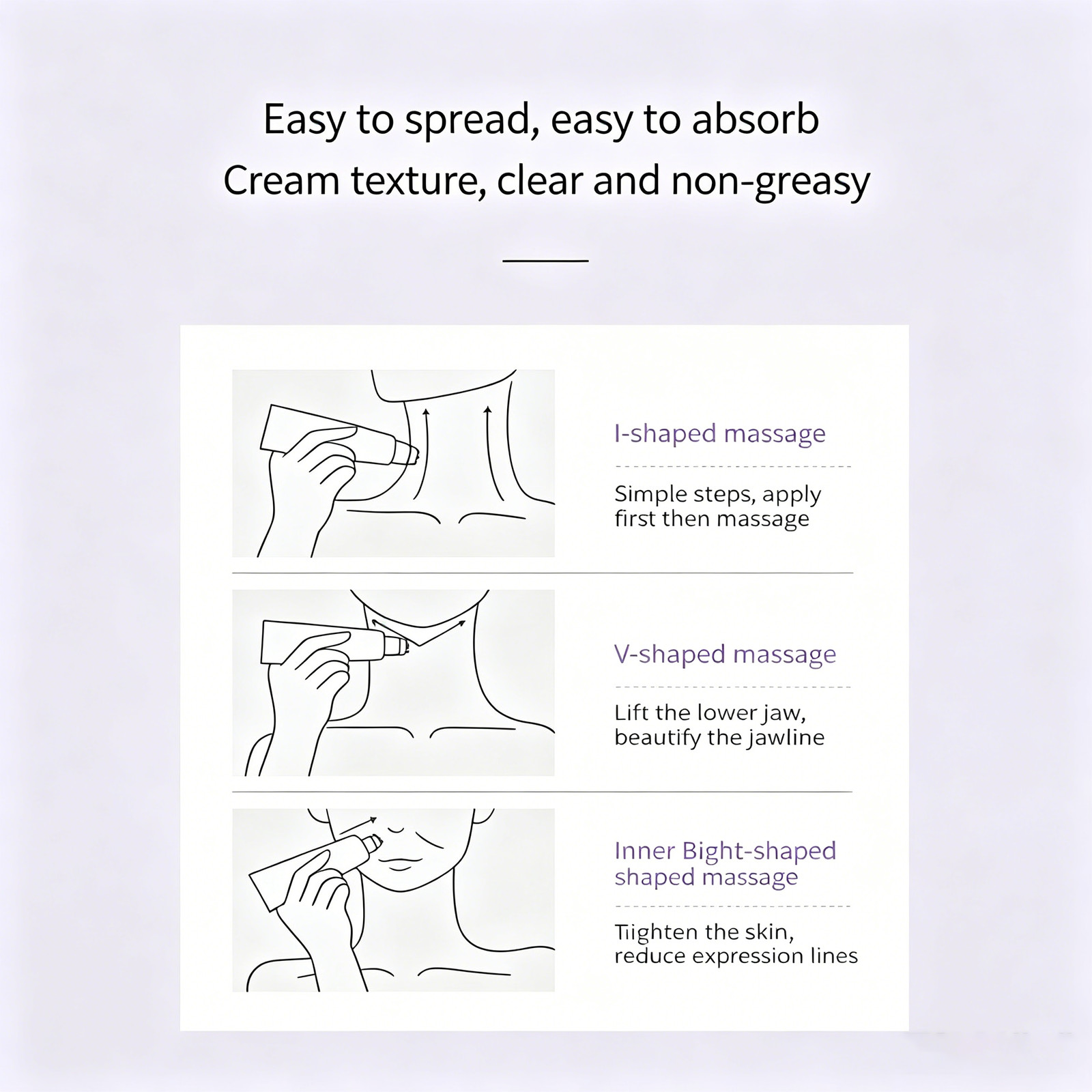 5PCS Magec Collagen Fullerene Neck Cream Firming Tightening with Roller 50g