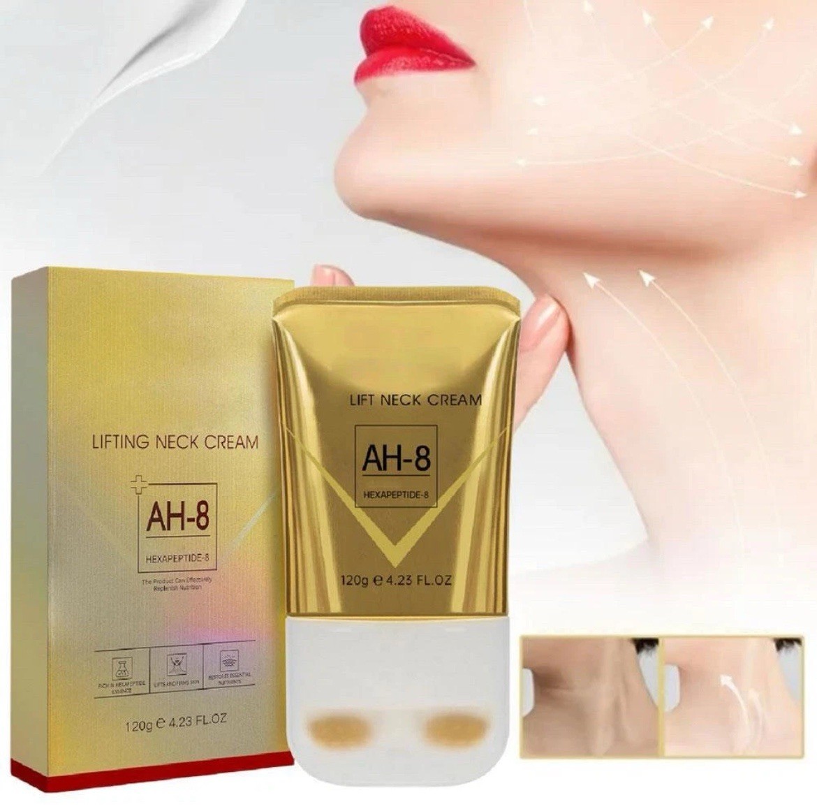 AH-8 Firming Neck Cream for Crepey Skin Body Moisturize Comfort Roller Neck Care