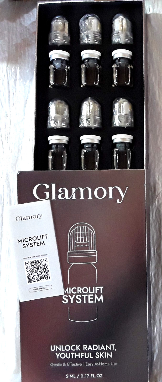 Glamory Microlift System NIB 6 Serums Facial Product Radiant Youthful Skin 5ml