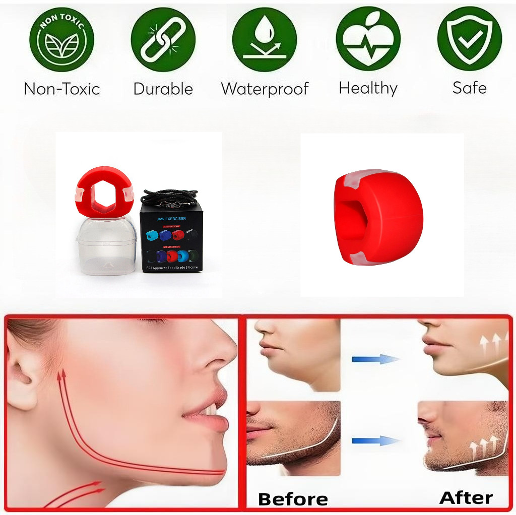1PCS Jawline Exerciser Mouth Exercise Fitness Ball Neck Face Jaw Trainer Toning