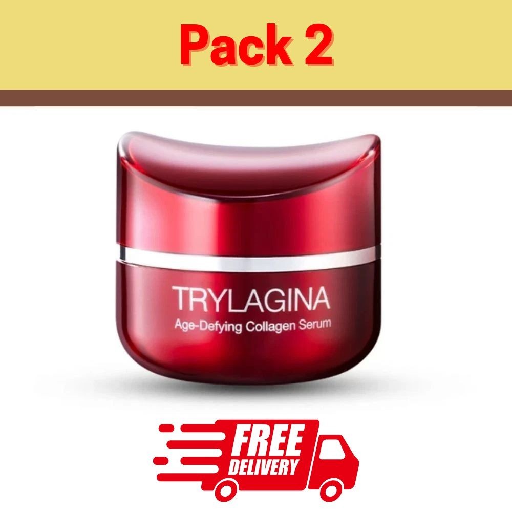 Trylagina Age-Defying Collagen Serum 12X Moisturizing Reduce Wrinkle 30g 2x