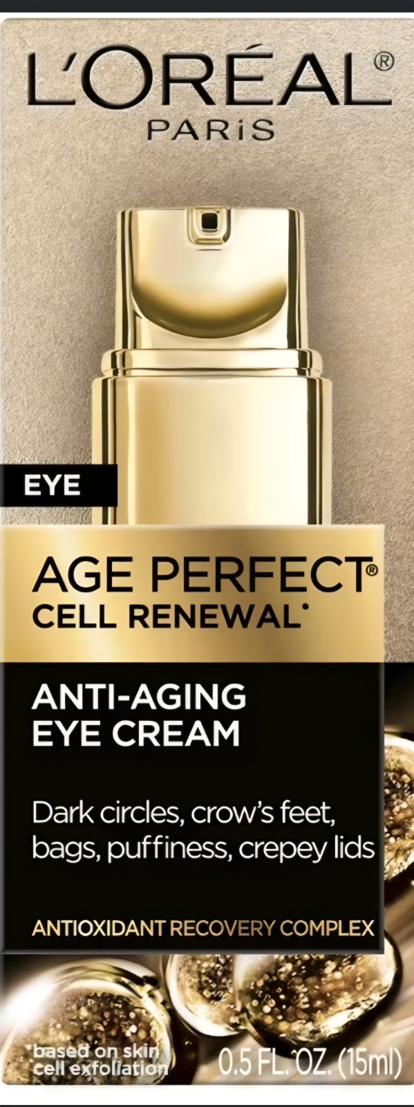 L’OREAL Age Perfect Cell Renewal Anti-Aging Eye Cream Treatment 15ml