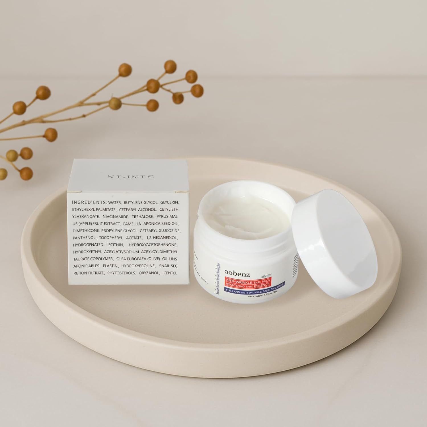 SINPIN aobenz Anti Aging Moisturizer Face and Neck Night Cream for Women & Men