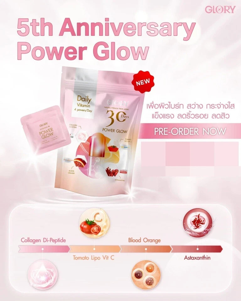 1 Pack Glory Collagen 30 Days Skin Glow Anti-Aging Beauty & Wellness Supplement