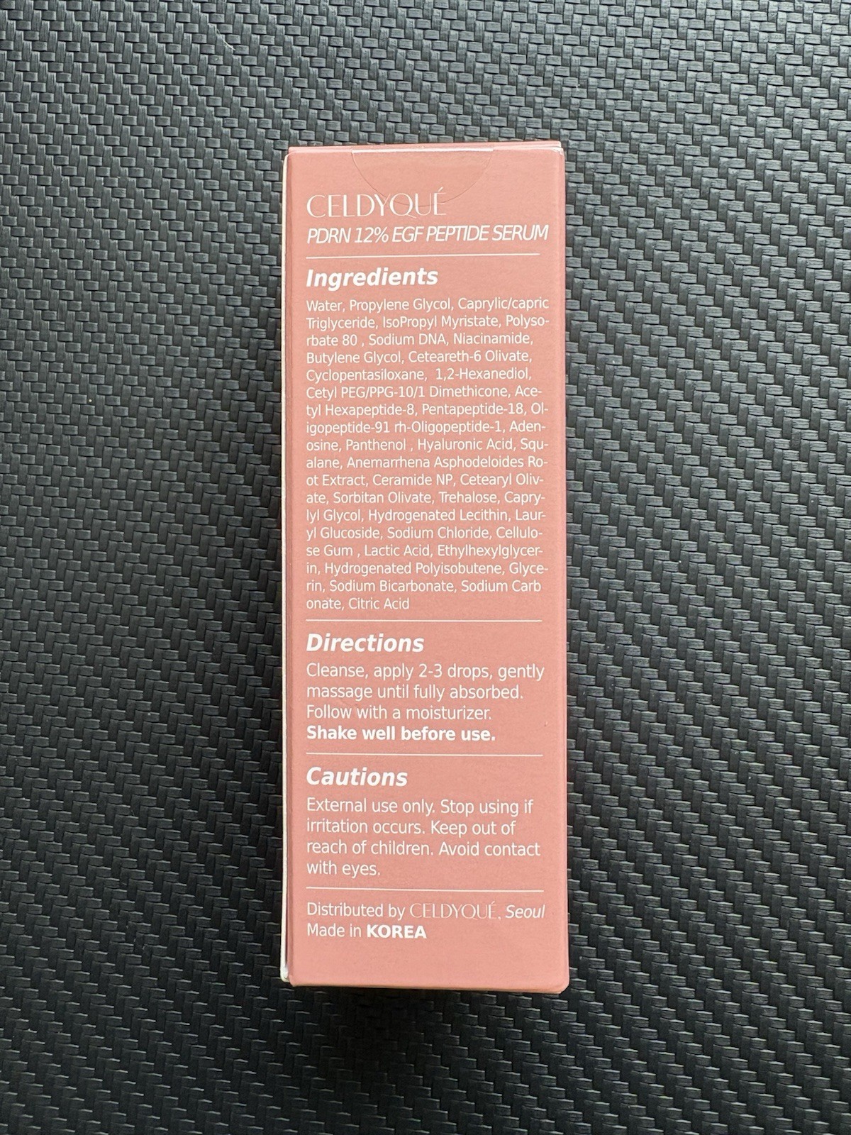 CELDYQUE PDRN 12% EGF PEPTIDE SERUM 30ml/ 1 fl. oz.