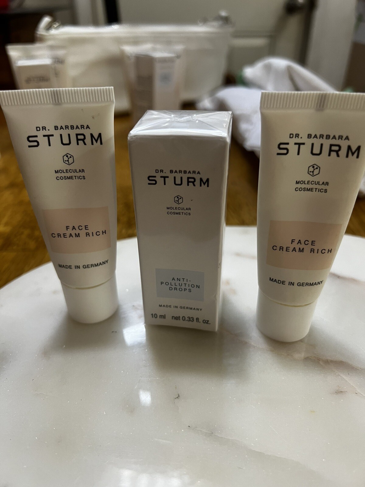 (Set Of 3) 2 Dr Barbara Sturm Face Cream Rich 0.67 oz / 1 Anti-Pollution Drops