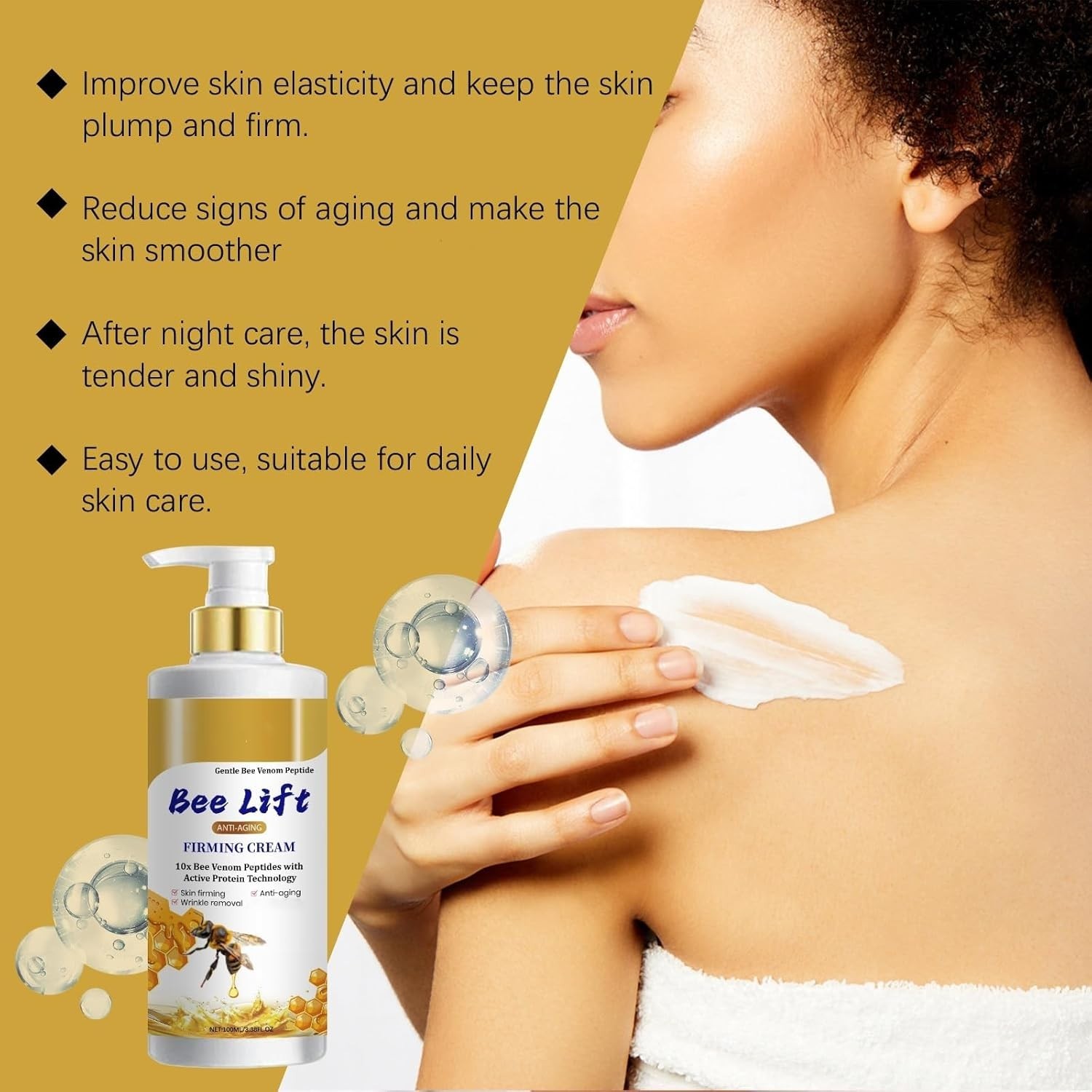 2Pcs Bee Venom Skin Firming Cream, BeeLift Anti-Aging Firming Cream, Wrinkle Rem