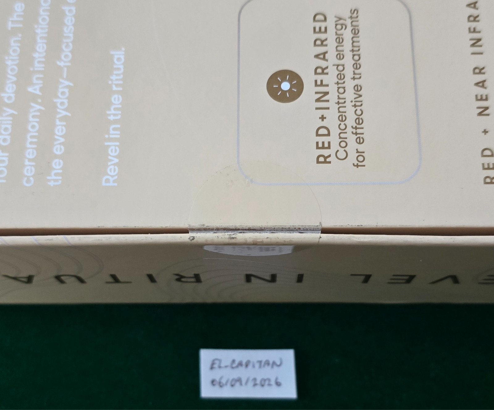 Sharper Image Revel Red Light Therapy Décolleté Mask (New and Sealed).