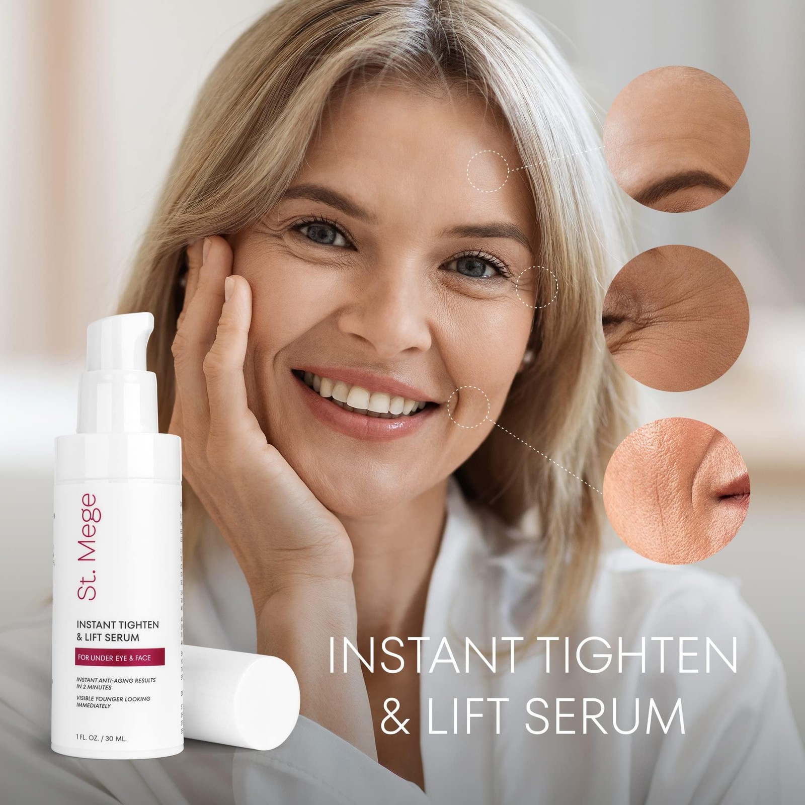 Instant Eye & Face Lift Cream: Rapid Under Eye Bags Wrinkle Smile Lines Foreh…