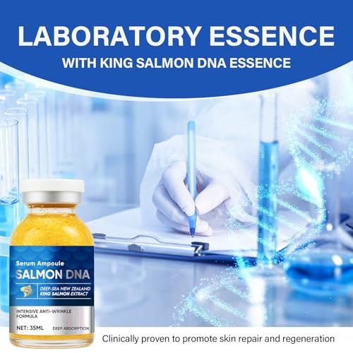Salmon DNA Serum, Microneedling Anti-Aging Ampoule Serum 1.23 Fl Oz (Pack of 1)