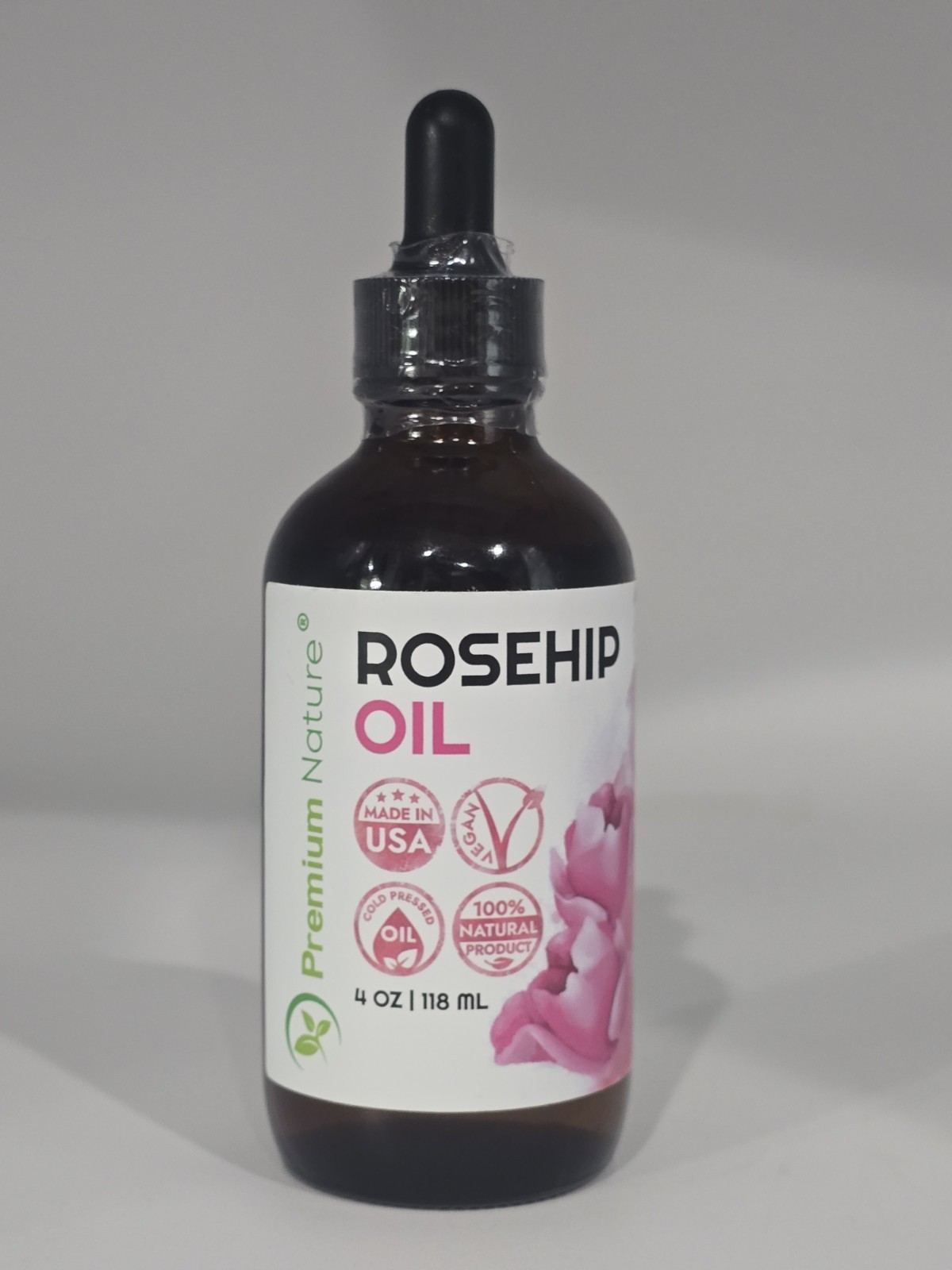 Premium Nature 100% ROSEHIP OIL 4 OZ / 118 ml Dropper Hair Skin Nails Moisturize