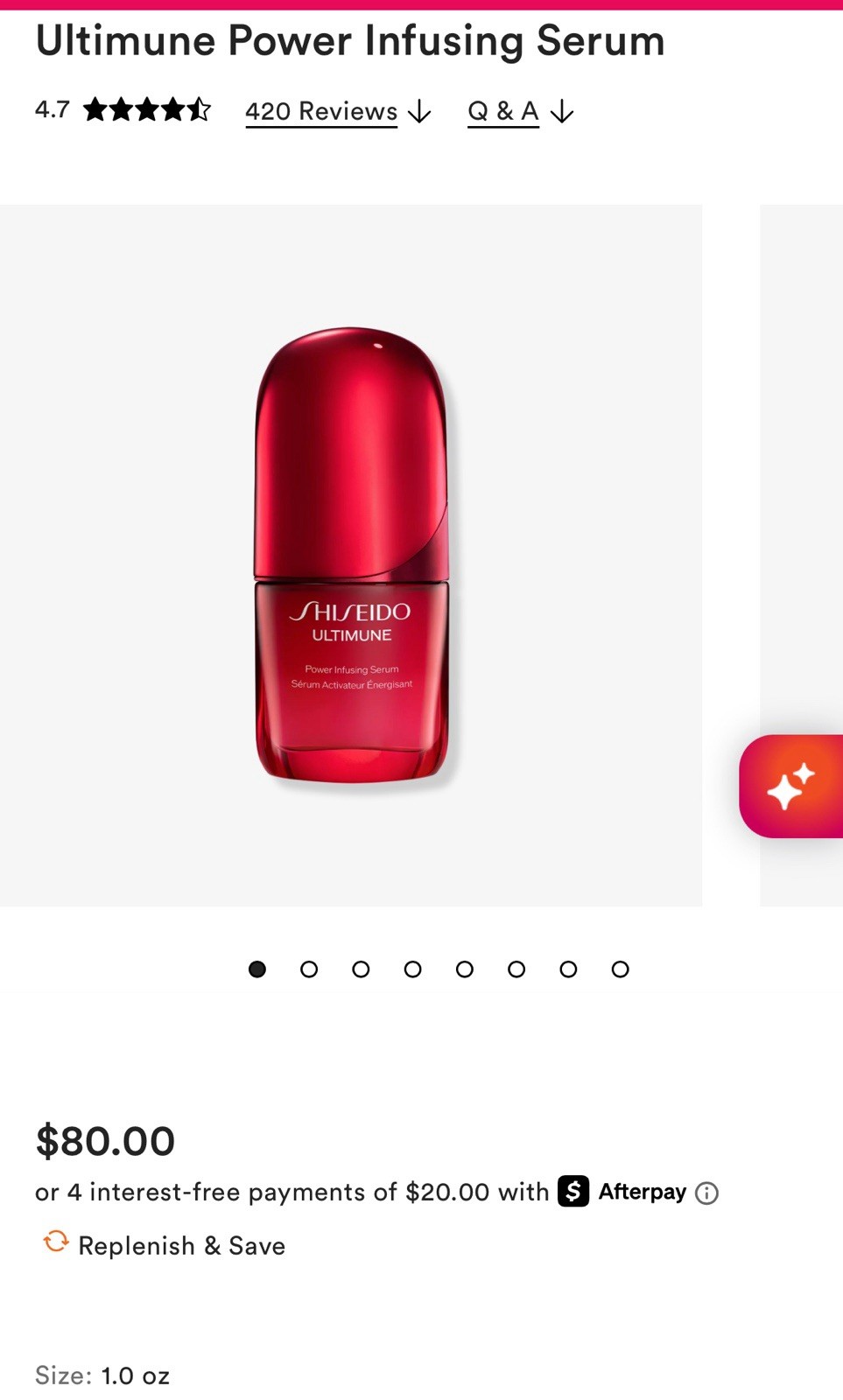 Shiseido Ultimune Power Infusing Serum 10mL 0.33 fl oz Regular Size