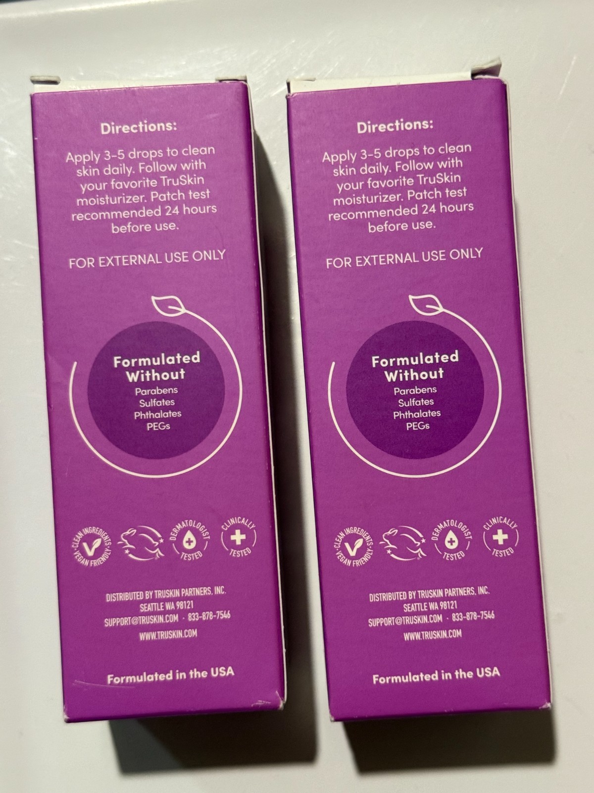Lot of 2 TruSkin Nature Niacinamide (B3) Facial Serum All Skin Types 1 oz Each