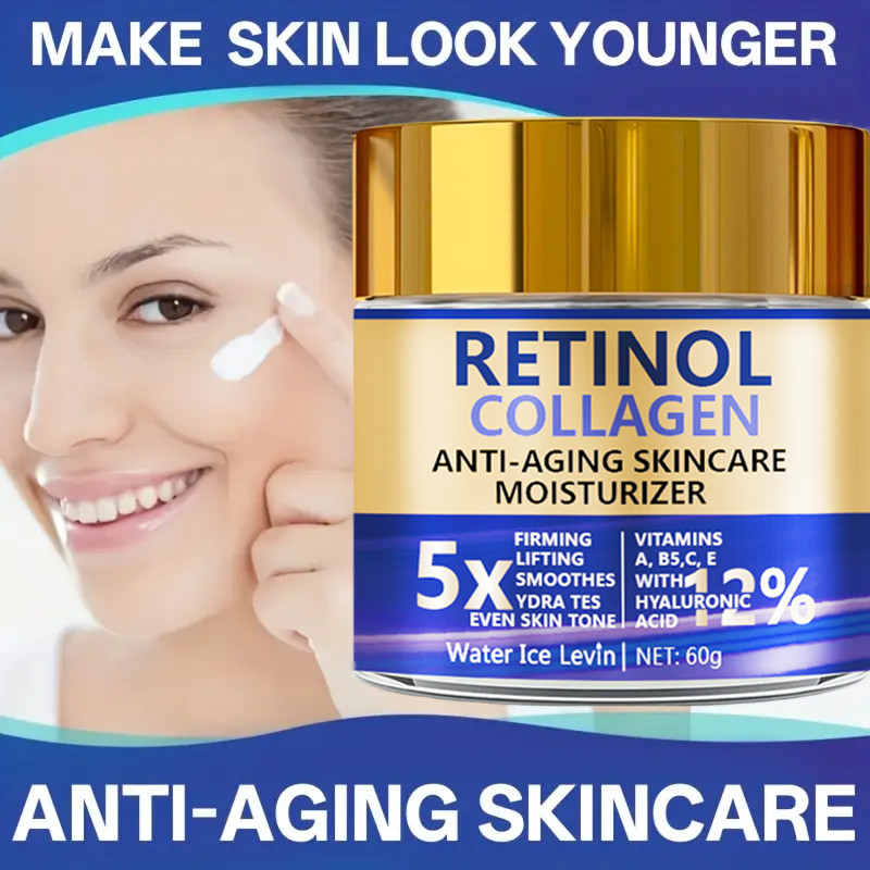Retinol Collagen Moisturizing Cream 60g/2.12oz – Face Cream with Hyaluronic Acid