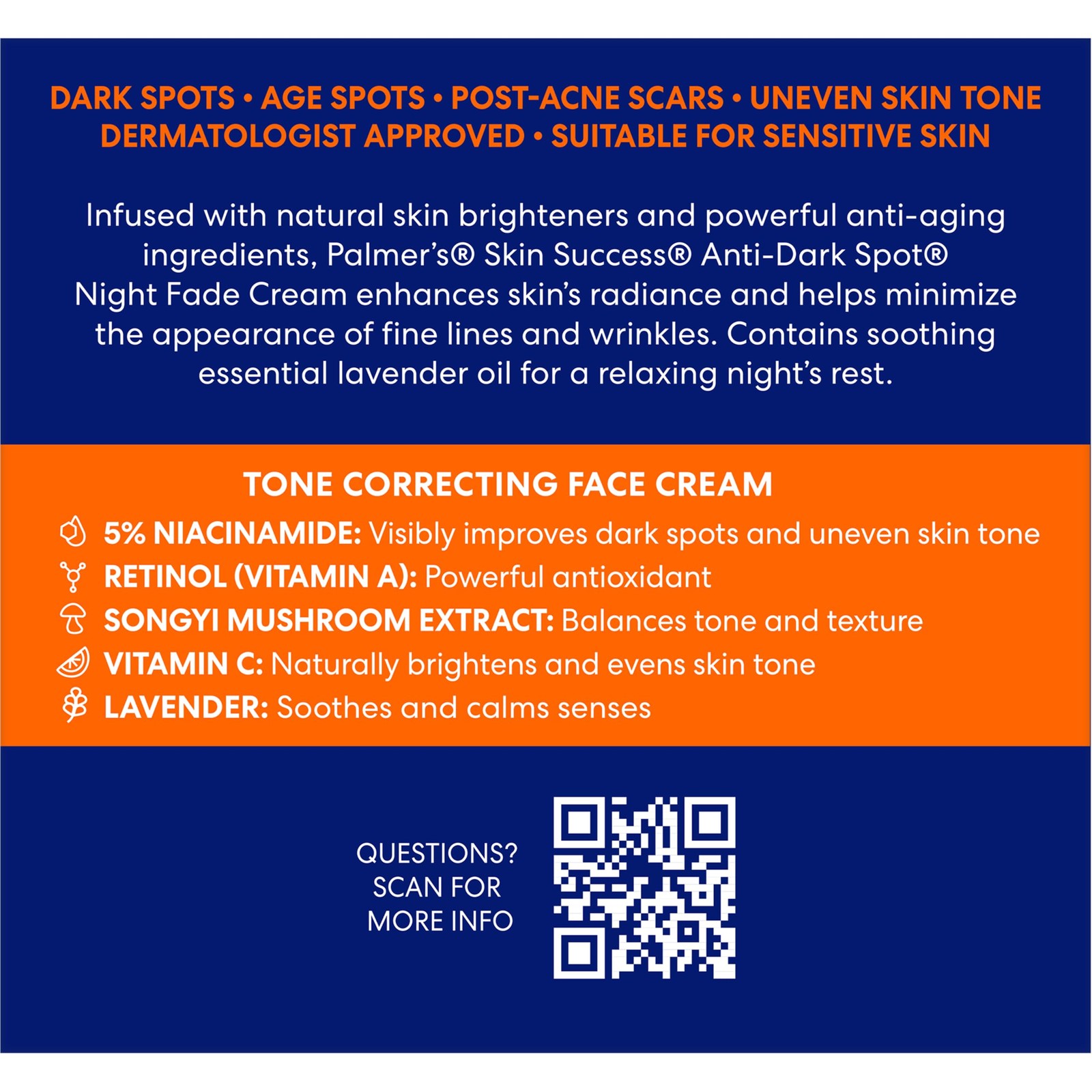 Palmer’s Skin Success Anti-Dark Spot Nighttime Fade Cream with Retinol & Niacina
