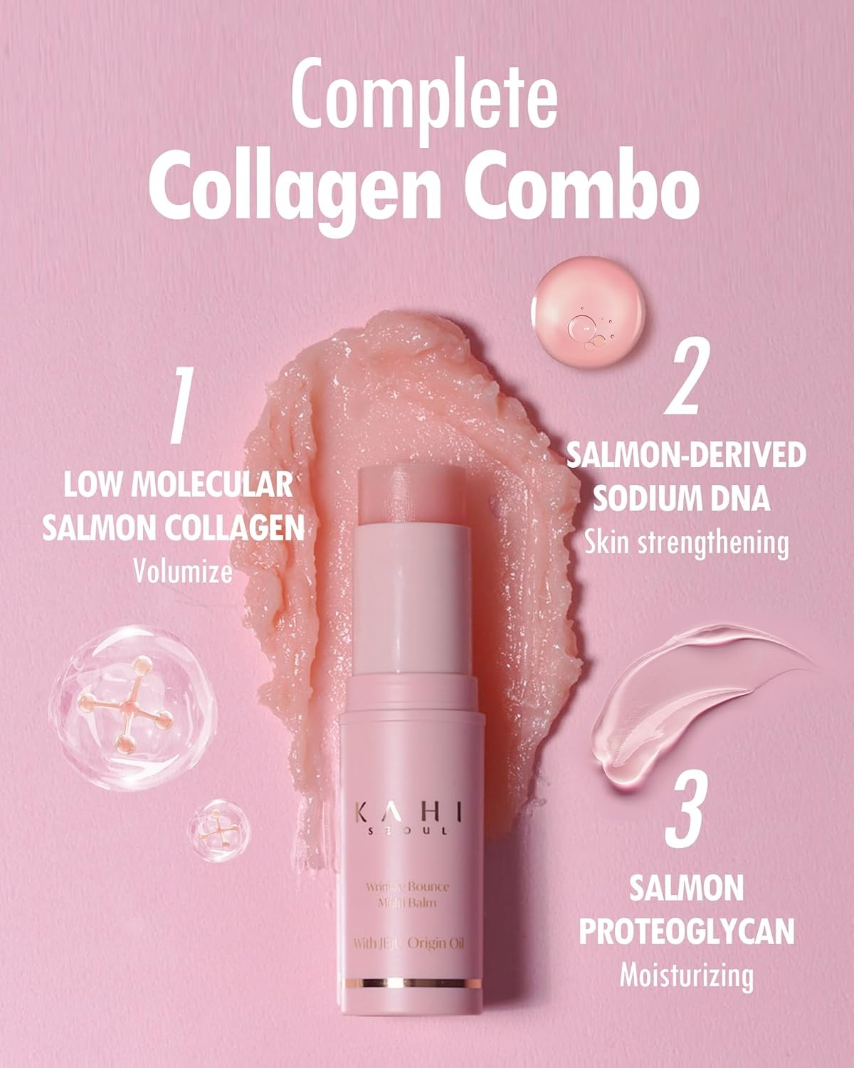 KAHI Wrinkle Bounce Multi Balm Stick | PDRN Collagen Wrinkle Stick | Korean Balm