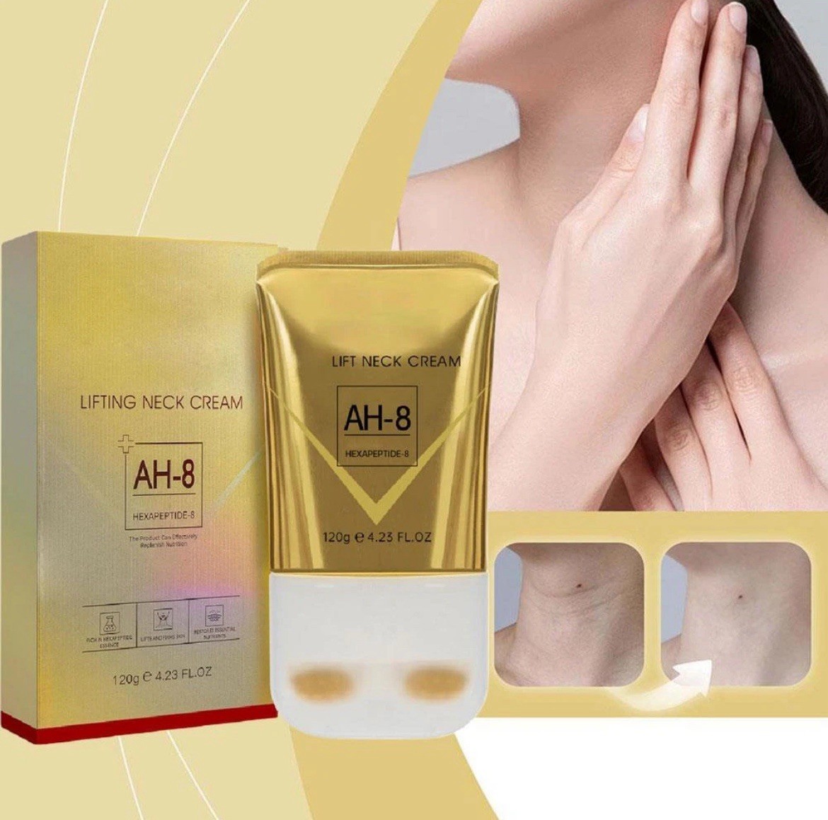 AH-8 Firming Neck Cream for Crepey Skin Body Moisturize Comfort Roller Neck Care