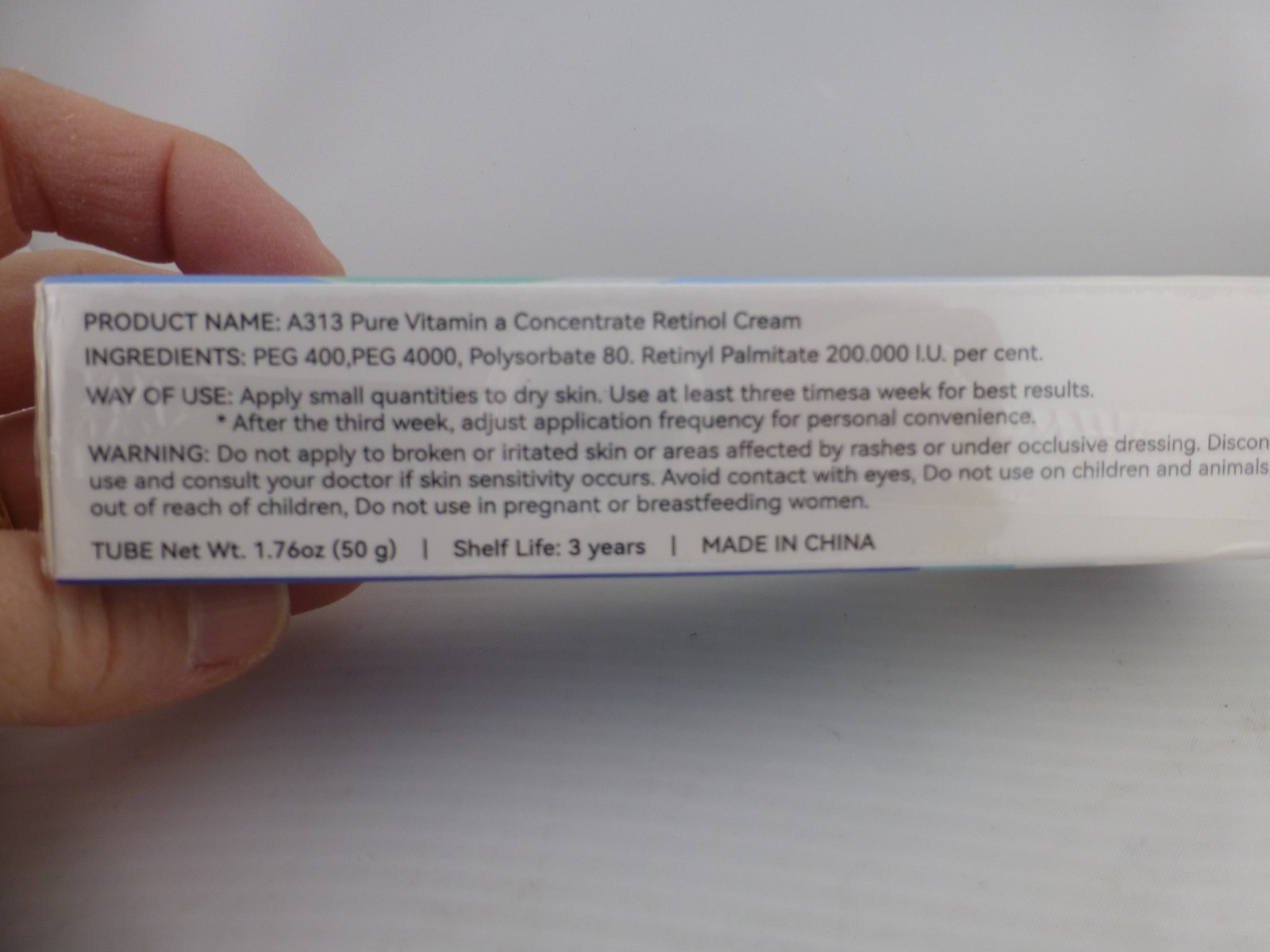 A313 Retinyl Palmitate Pure Vitamin A Anti-Aging Cream 50g Exp 04/2028 – R7