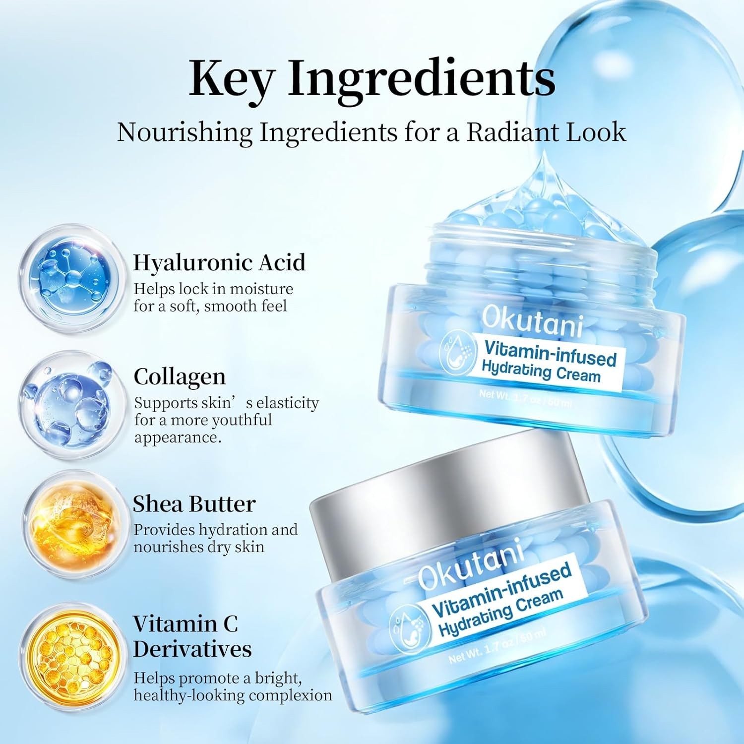 Daily Use Niacinamide & Retinol Jelly Cream for All Skin Types – 1.7 Fl Oz