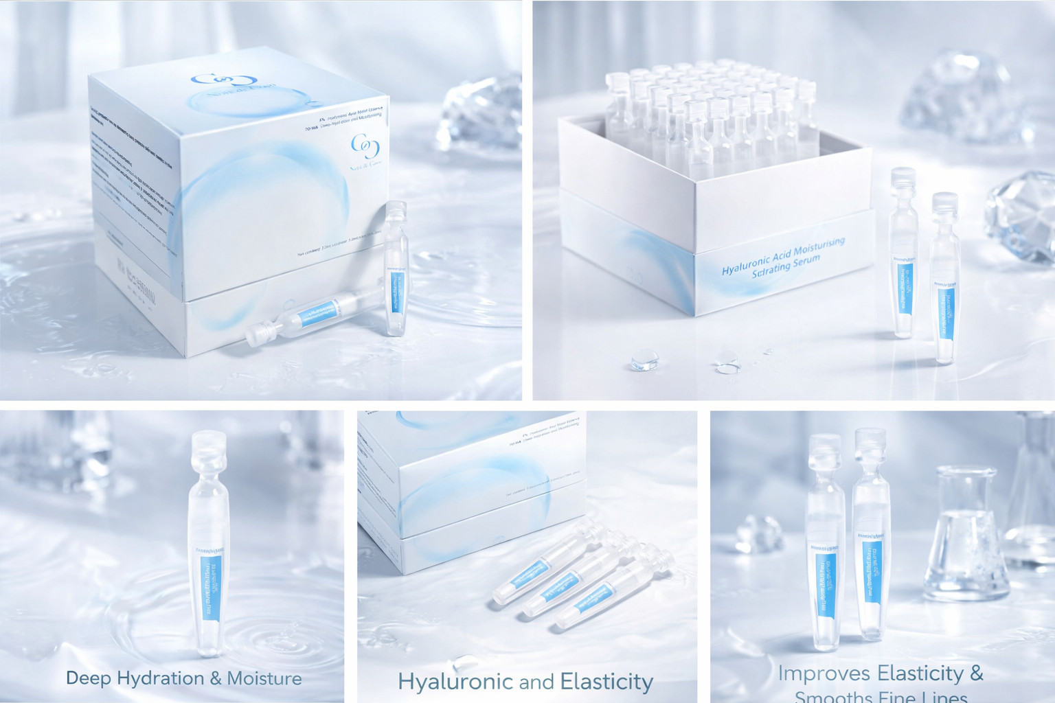 Noix De Coco 5% Hyaluronic Acid Serum, Ultra-Hydrating Vials (30PCS)