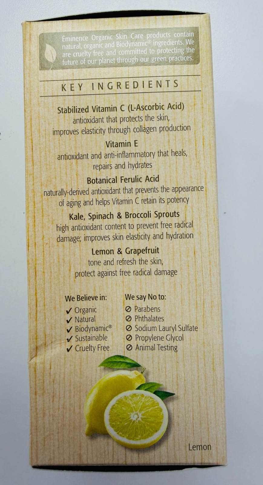 Eminence Organic Citrus Kale Potent C + E Serum 30ml BRAND NEW/NEVER OPENED