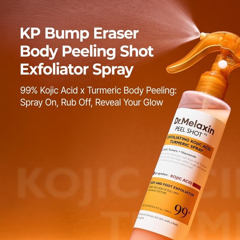 Body Face Peel Shot Duo Glow Rice Peeling Ampoule 99% Pure Kojic Acid & Turmeric