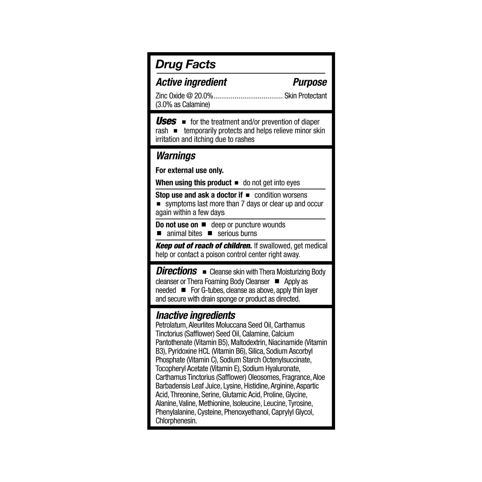 Thera Calazinc Body Shield Scented Skin Protectant Cream 4 oz. Tube 53-CZ4 1 Ct