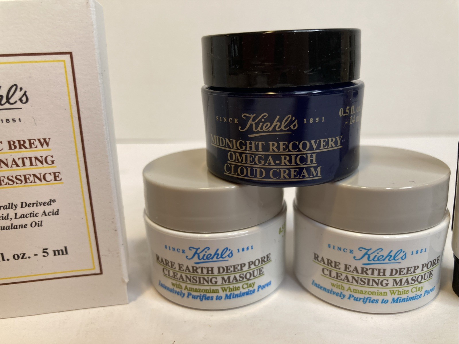 Kiehl’s Skin Lips Samples Lot Of 5 Midnight Recovery Deep Pore Cleansing