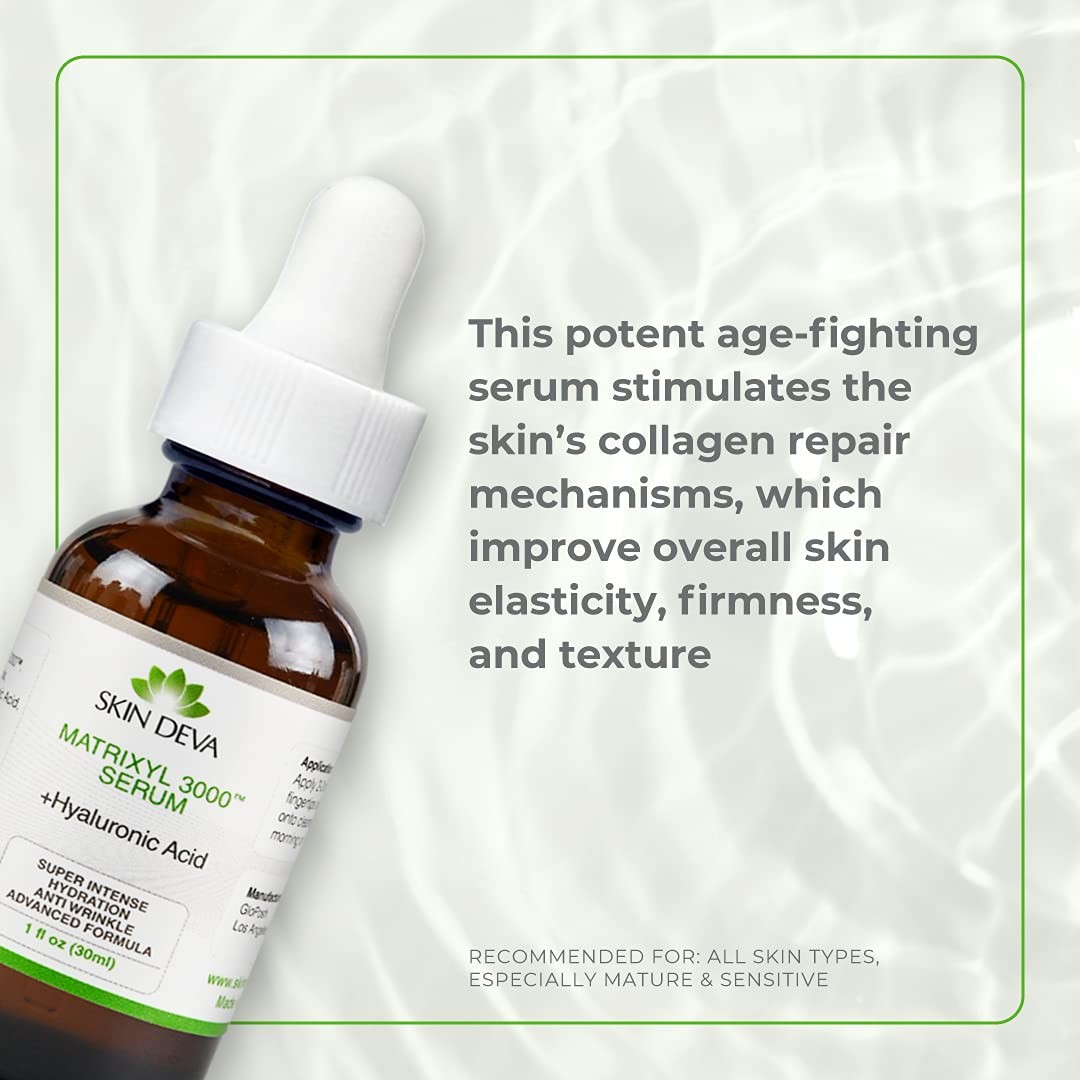 SKIN DEVA 1 fl oz Matrixyl 3000 with Hyaluronic Acid Serum Peptides Serum For